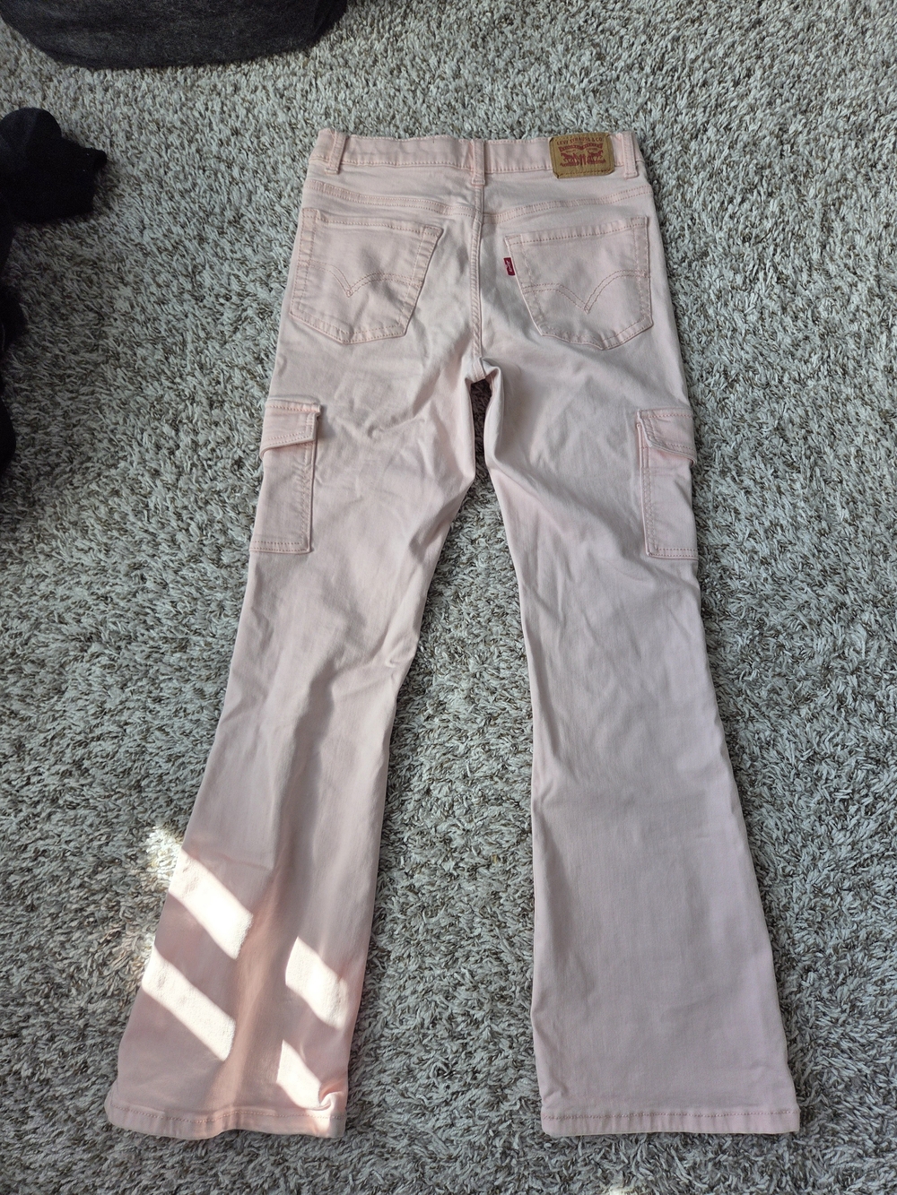 Levi's Pale Pink Flared Carpenter Jeans